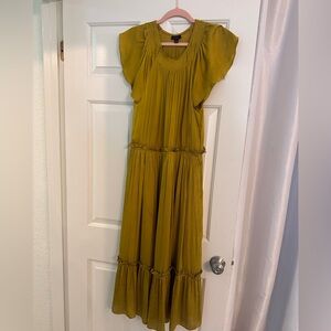 Anthropologie Silk Midi Dress